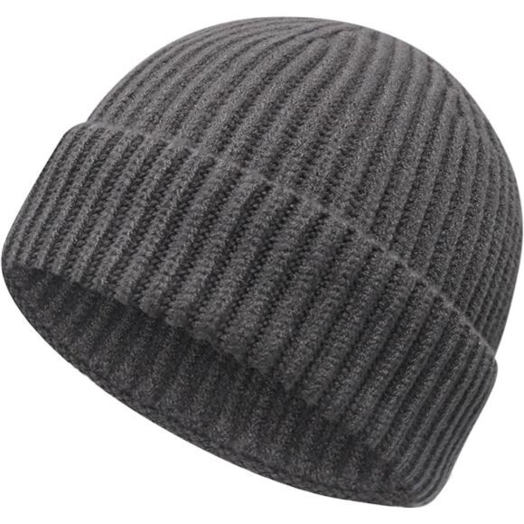 Accessories - Wool Fisherman Beanies for Men Women Darkgray